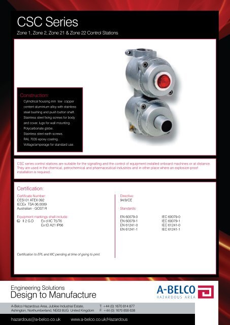 CSC Control Station - A-Belco