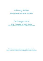 WJEC Level 1 Certificate in Latin Language and Roman Civilisation ...