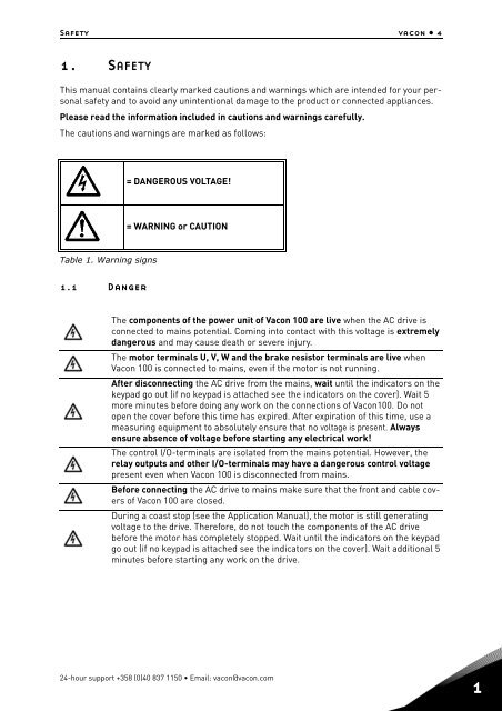 vacon 100 installation manual - VEM motors Finland Oy