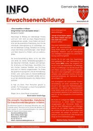 Erwachsenenbildung - Gemeinde Naters