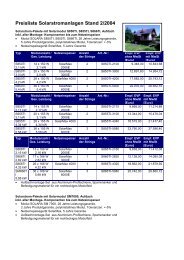 Preisliste Solarstromanlagen Stand 2/2004 - resope.de