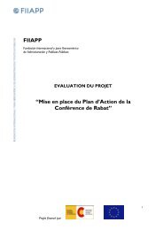 FIIAPP “Mise en place du Plan d'Action de la Conférence de Rabat”