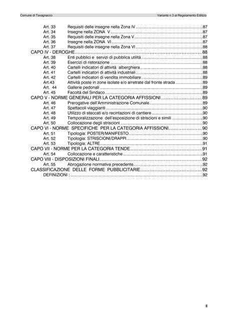 Nuovo Regolamento Edilizio - Agg. Var. 3 - Comune di Tavagnacco