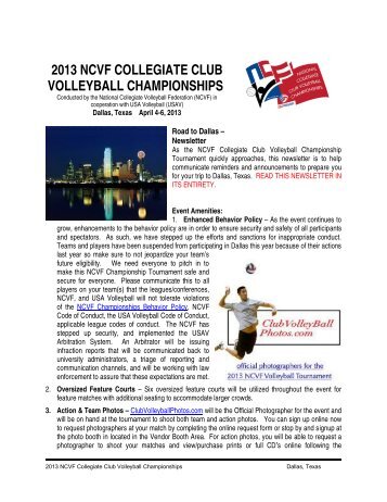 2013 NCVF COLLEGIATE CLUB VOLLEYBALL CHAMPIONSHIPS