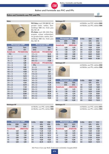 Technische Preisliste Kapitel 06 - 2013/06