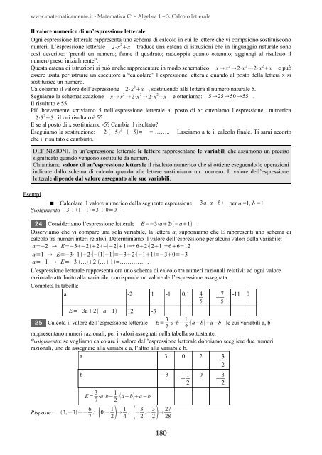 Matematica C3 â Algebra 1 - itis magistri cumacini