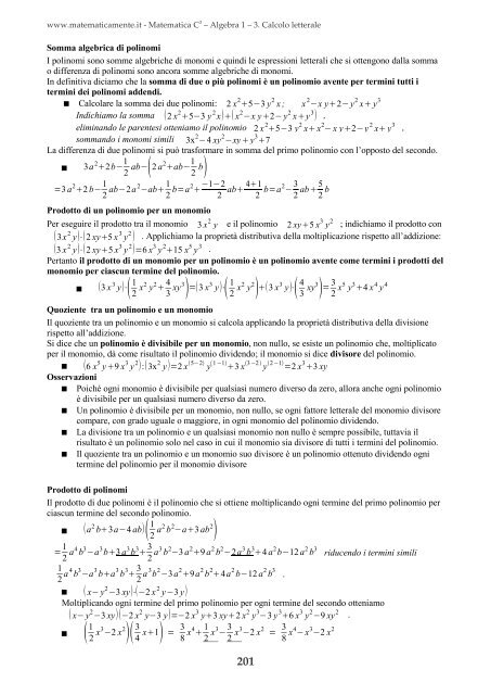 Matematica C3 â Algebra 1 - itis magistri cumacini