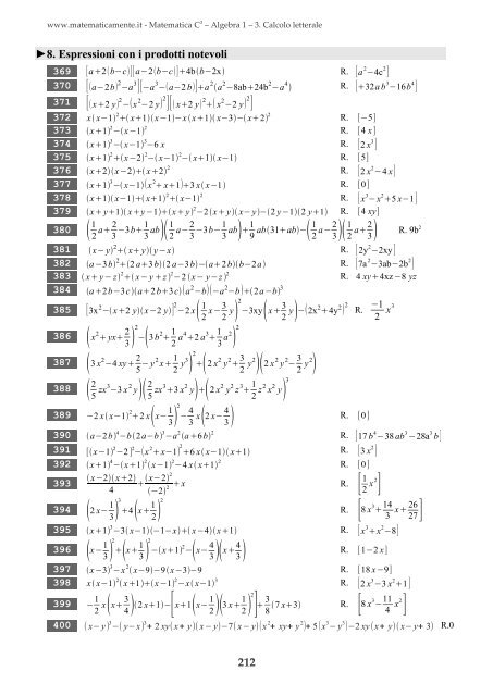 Matematica C3 â Algebra 1 - itis magistri cumacini