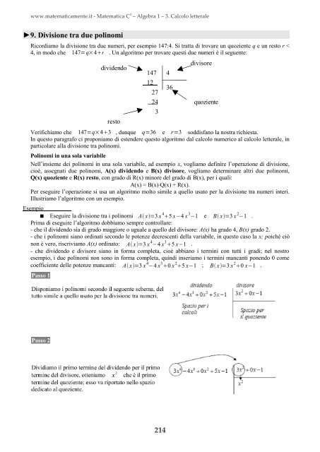 Matematica C3 â Algebra 1 - itis magistri cumacini