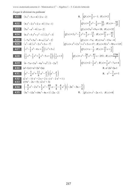 Matematica C3 â Algebra 1 - itis magistri cumacini