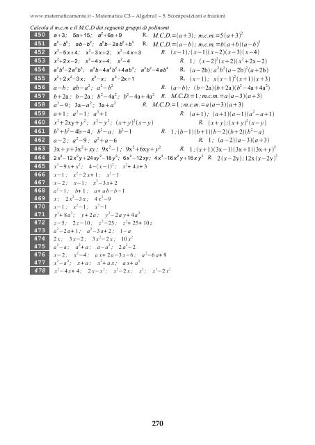 Matematica C3 â Algebra 1 - itis magistri cumacini