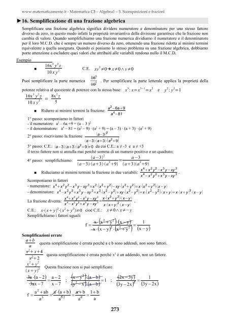 Matematica C3 â Algebra 1 - itis magistri cumacini