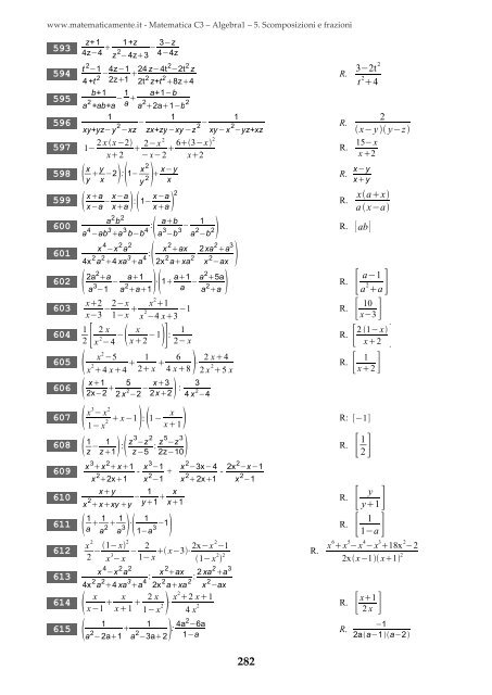 Matematica C3 â Algebra 1 - itis magistri cumacini