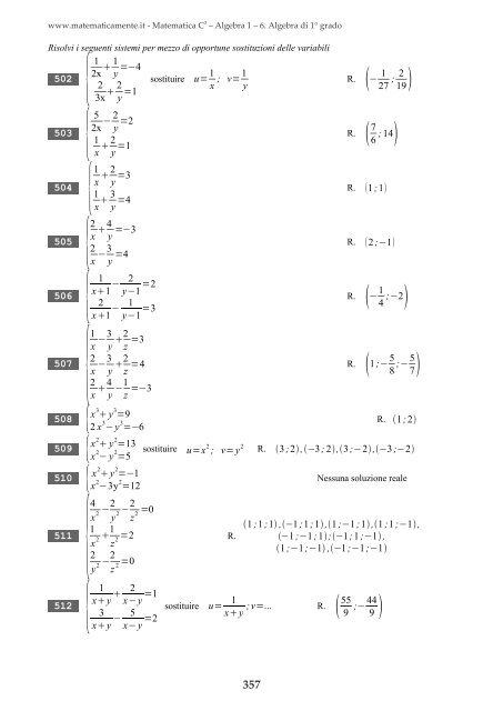 Matematica C3 â Algebra 1 - itis magistri cumacini