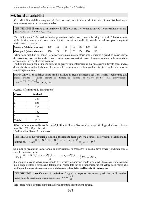 Matematica C3 â Algebra 1 - itis magistri cumacini