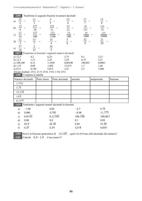 Matematica C3 â Algebra 1 - itis magistri cumacini