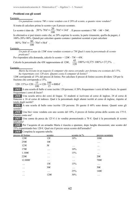 Matematica C3 â Algebra 1 - itis magistri cumacini