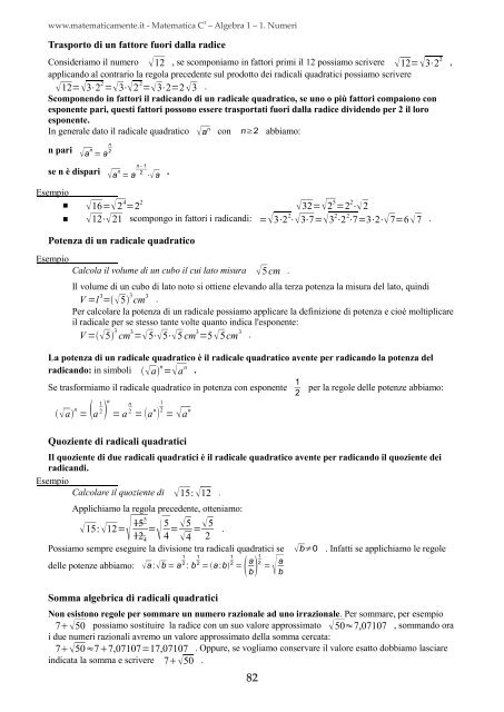 Matematica C3 â Algebra 1 - itis magistri cumacini