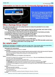 Why a Syringe Driver Chart? - Palliative Care Resources