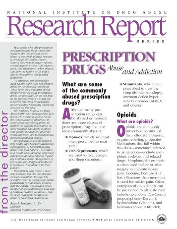 Prescription Drugs Abuse and Addiction - Center for Health Care ...