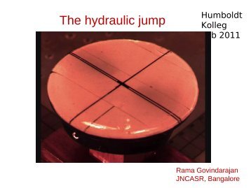 The hydraulic jump