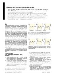 Creating a vertical stop for interocclusal records - Dental-Revue