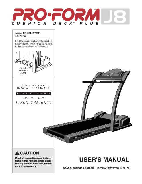 Proform 400 gi discount manual