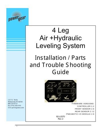 System Troubleshooting: Power Gear Leveling System Troubleshooting