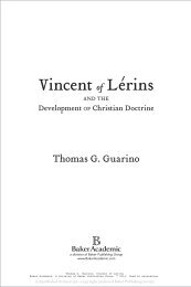 Vincent of Lérins - Baker Publishing Group