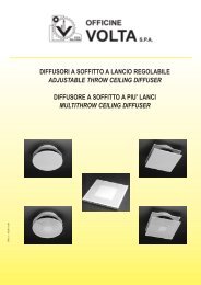 diffusori a soffitto a lancio regolabile adjustable ... - Officine Volta SpA