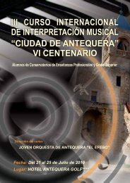 iii curso internacional de interpretación musical “ciudad de antequera”