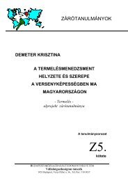 DEMETER KRISZTINA A TERMELÃSMENEDZSMENT HELYZETE ...
