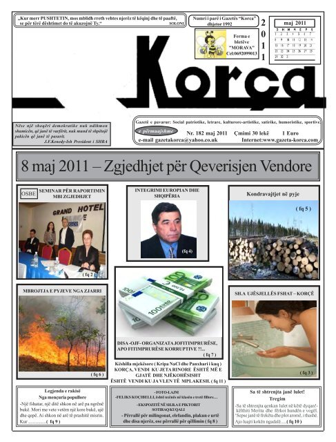 Maj 2011 - Gazeta "KorÃ§a"