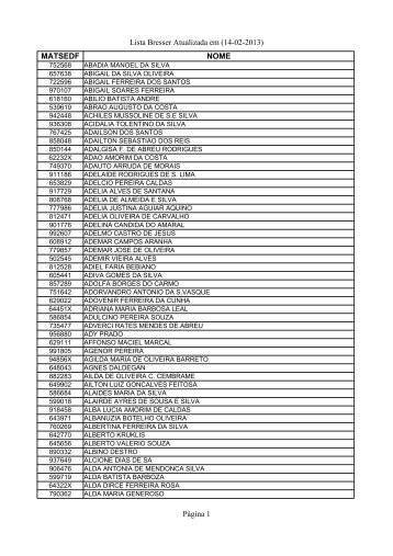 Lista Bresser Atualizada em (14-02-2013) Página 1 ... - SINPRO-DF