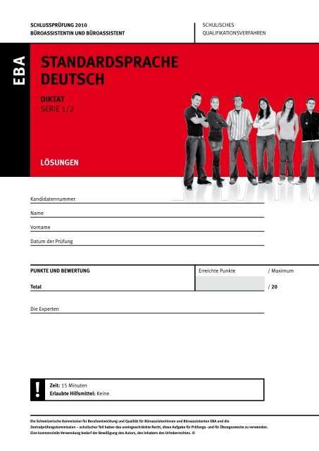 pdf 2010_Deutsch_EBA_Serie 1_Diktat_Lösungen - KV Schweiz