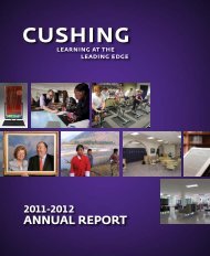 ANNUAL REPORT - Cushing Academy