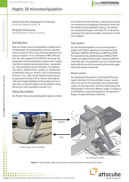 nanoPOSITIONING - attocube