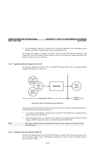 Centricity PACS Version 1.0 CONFORMANCE STATEMENT for ...