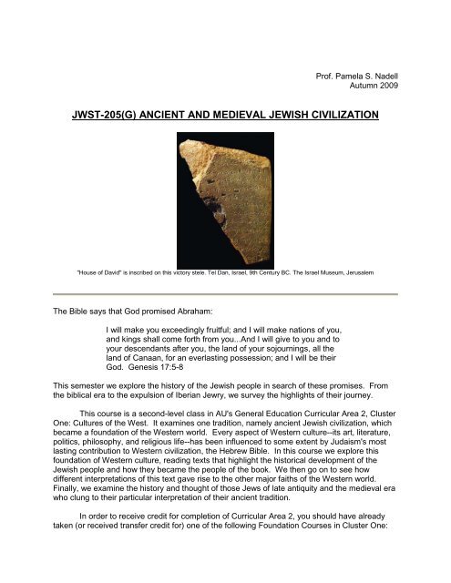 ancient and medieval jewish civilization - Mister Dans Home Page