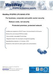WebWay IP/GPRS LPS I&HAS ATS5 For business ... - WebWayOne