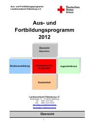 Aus- und Fortbildungsprogramm 2012 - DRK Landesverband ...