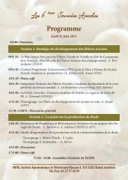 Programme du sÃ©minaire