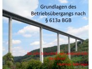 Betriebsübergang - Heimbetrieb