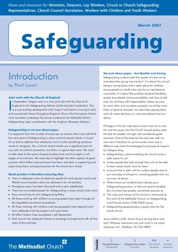 Safeguarding - The Methodist Church of Great Britain