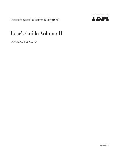 z/OS V1R6.0 ISPF Userâ¢s Guide Vol II - Mathematical Modelling ...