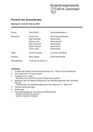 Protokoll vom 25. Februar 2010 - Gemeinde Lommiswil