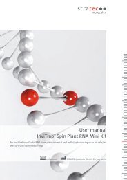 InviTrap Spin Plant RNA Mini Kit - STRATEC Biomedical AG