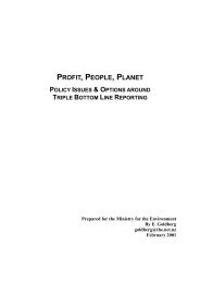 Profit, people, planet - Ministry for the Environment