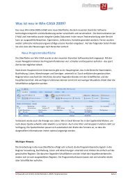 Was ist neu in Win-CASA 2009? - Software24.com GmbH