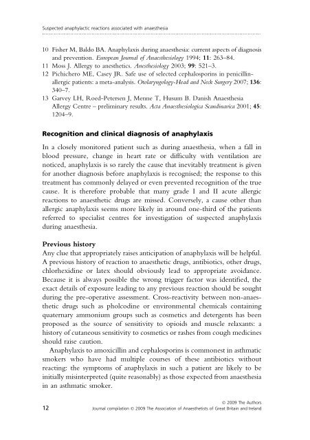 Suspected anaphylactic reactions associated with anaesthesia - aagbi